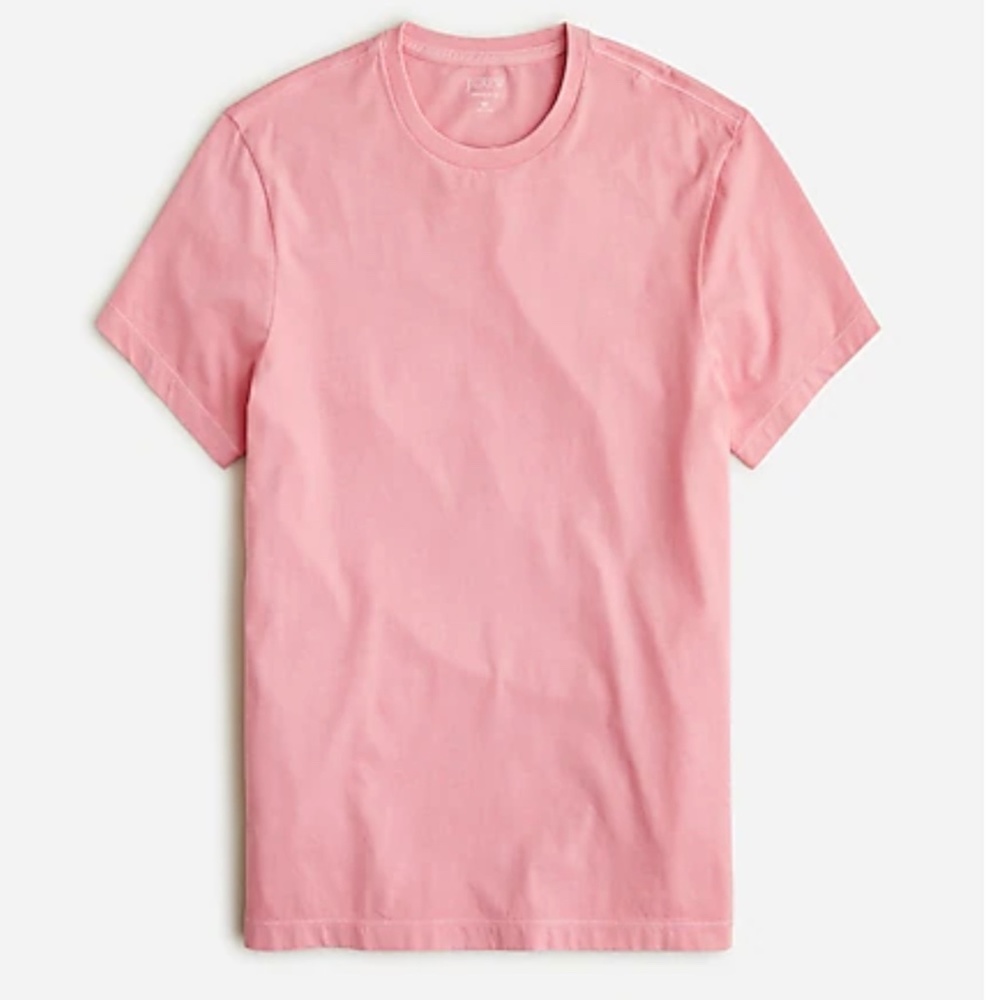 J CREW NEW BROKEN - IN TEE SHIRT PINK